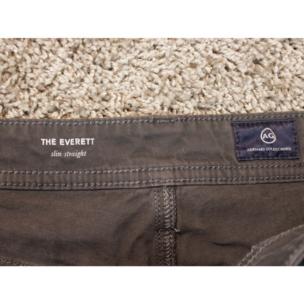 AG Adriano Goldschmied Mens 38x32 Gray Everett Slim Straight Jeans - Picture 3 of 8